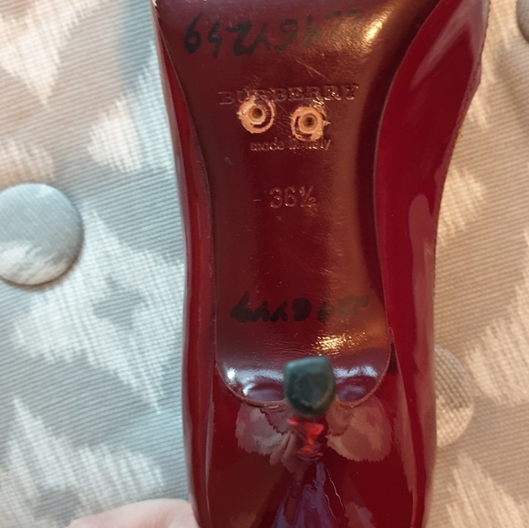 Burberry Red Patent Heels - Picture 6 of 9